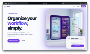 Screenshot of homepage of done.fddl.dev