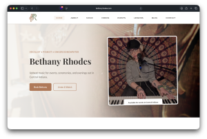 bethanyrhodes.com website landing page
