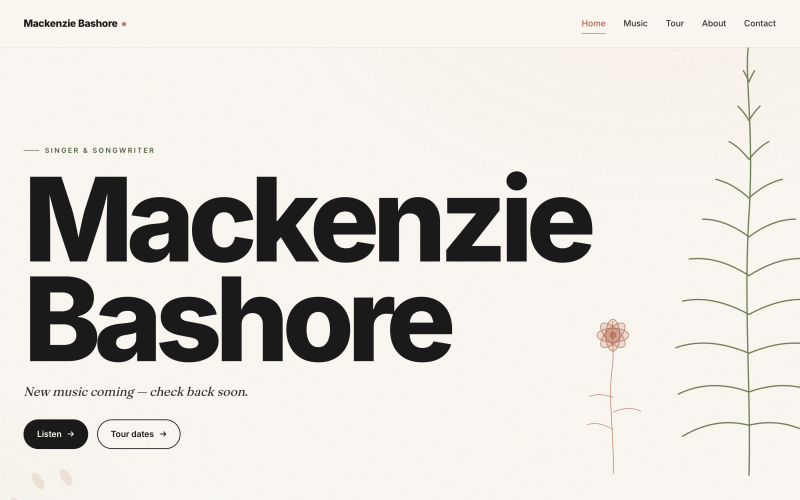 Mackenzie Bashore Artist Site